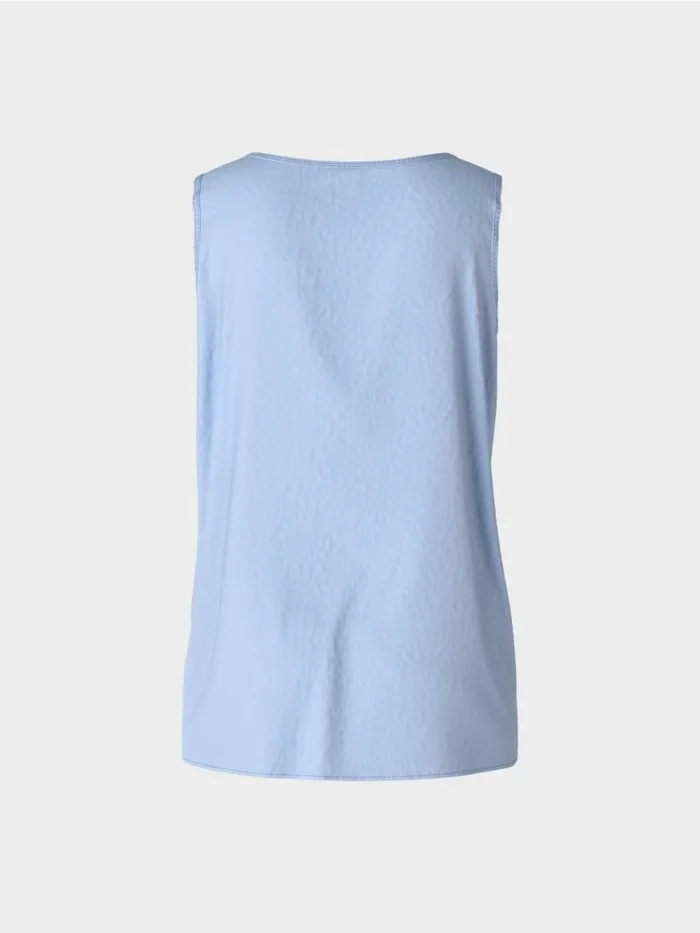 Damen Marc Cain Shirts and Tops Leichtes rmelloses Top Dark Summer Sky