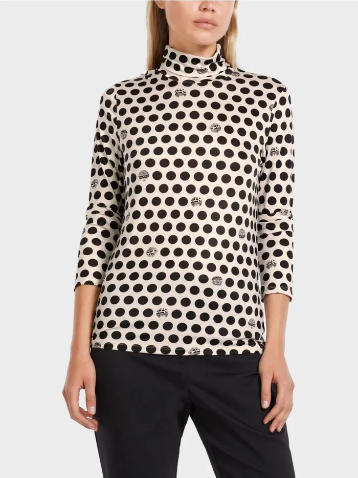 Damen Marc Cain Shirts and Tops Longsleeve Mit Rollkragen Black