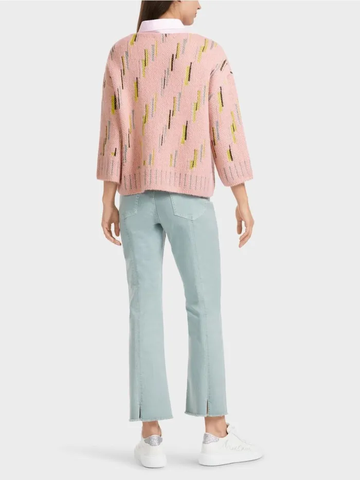 Damen Marc Cain Strick Sweater In Deutschland Gestrickt Soft Powder Pink