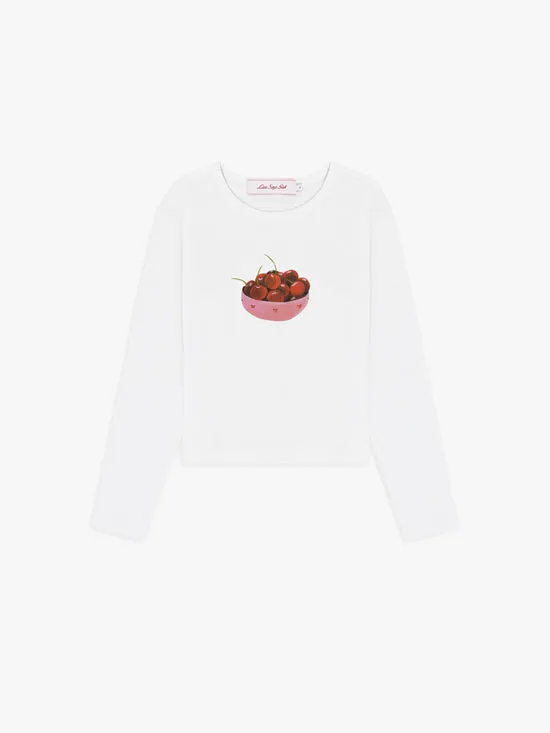 Dana Long Sleeve Tee Cherry Bowl Women Tops Lisa Says Gah