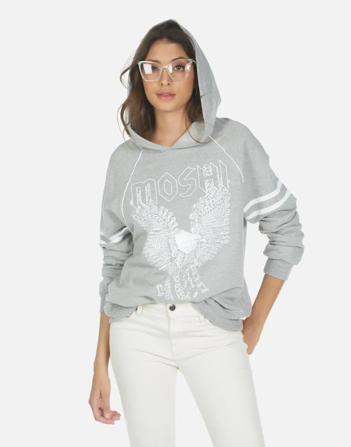 Davina Moshi Eagle Heather Grey Women039s Lauren Moshi Hoodies