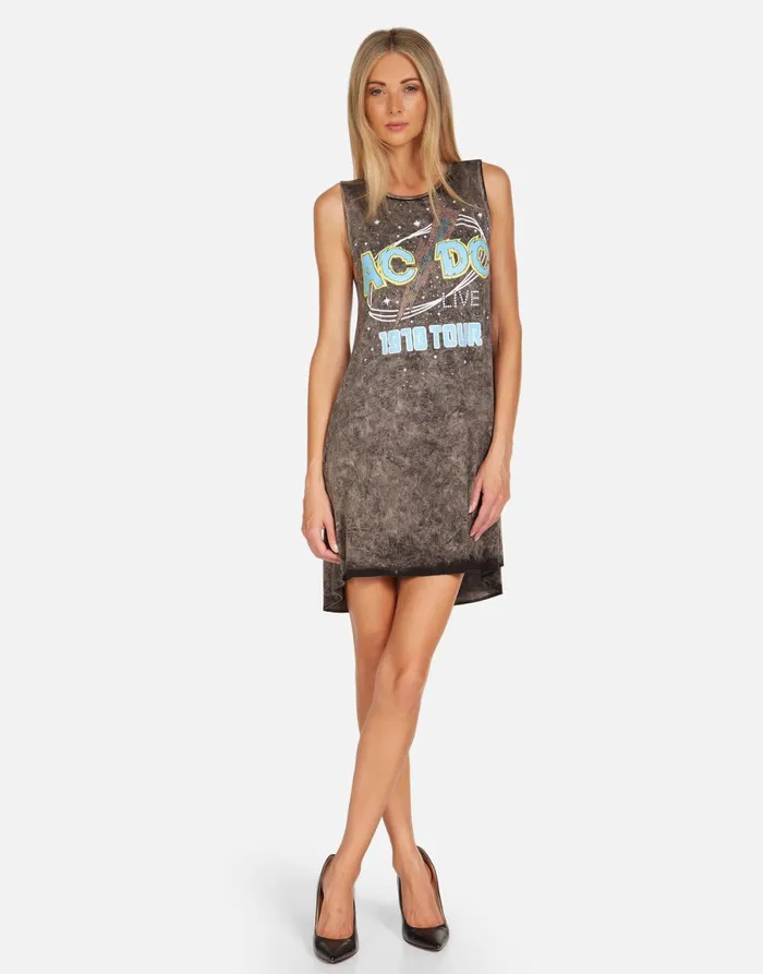 Deanna ACDC 1978 Tour Black Mineral Women039s Lauren Moshi Dresses
