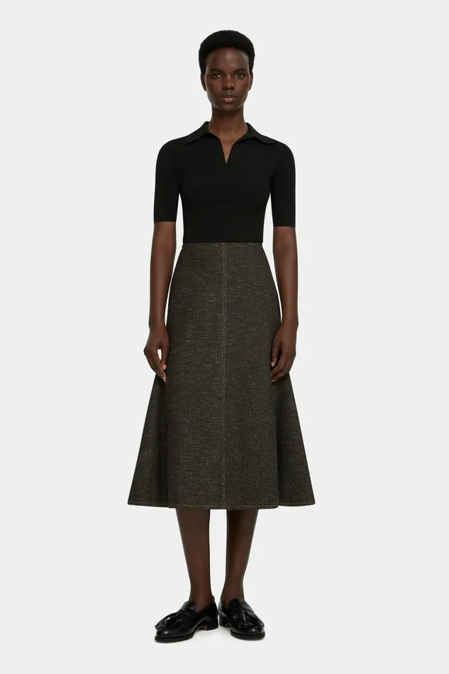 Denim Emilia Wickstead Women Queenie Skirt in Black Denim
