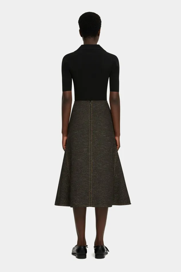 Denim Emilia Wickstead Women Queenie Skirt in Black Denim Denim Emilia Wickstead Women Queenie Skirt in Black Denim
