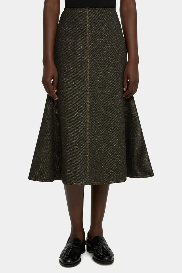 Denim Emilia Wickstead Women Queenie Skirt in Black Denim Denim Emilia Wickstead Women Queenie Skirt in Black Denim