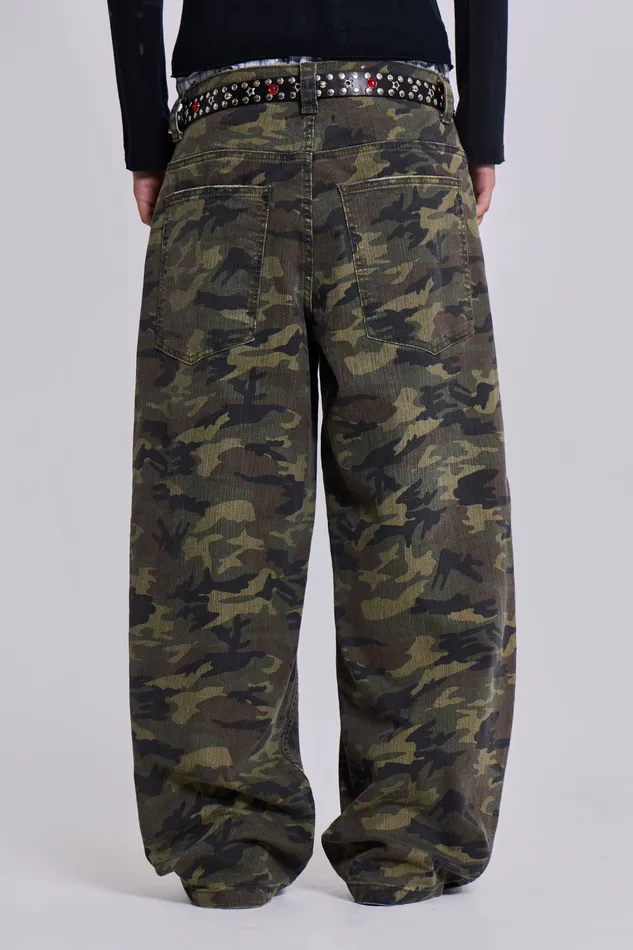 Denim Jaded London Men Shop Camo Colossus Baggy Jeans
