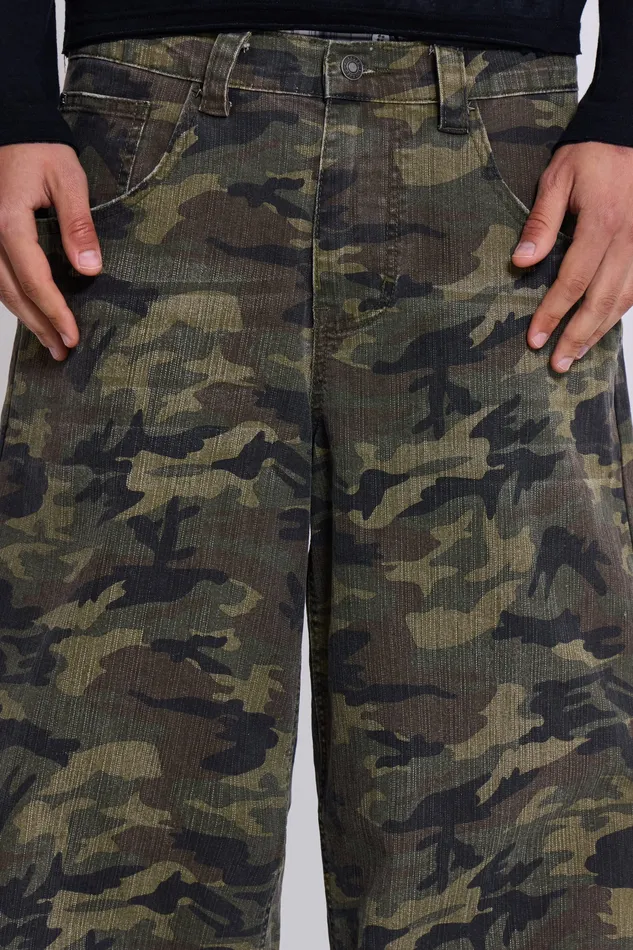 Denim Jaded London Men Shop Camo Colossus Baggy Jeans