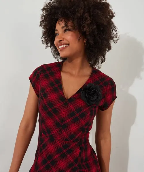Dixie Check Dress With Corsage Red Apparel Dresses Joebrowns Dixie Check Dress With Corsage Red Apparel Dresses Joebrowns