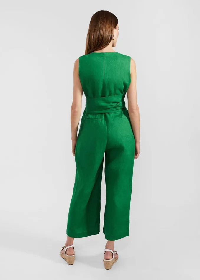 Dresses and Jumpsuits Women HOBBS Melodie Linen Jumpsuit Green