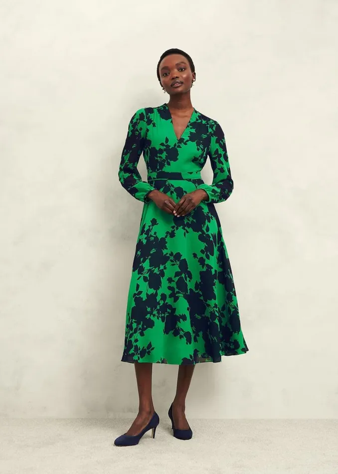 Dresses and Jumpsuits Women HOBBS Petite Aurora Dress Navy Green