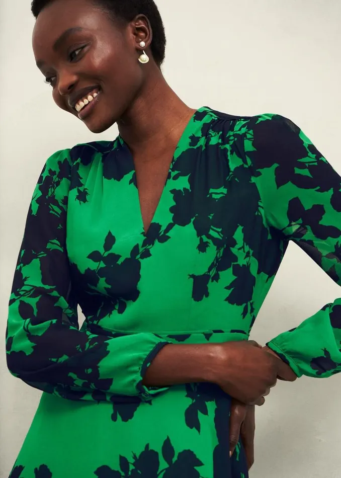 Dresses and Jumpsuits Women HOBBS Petite Aurora Dress Navy Green