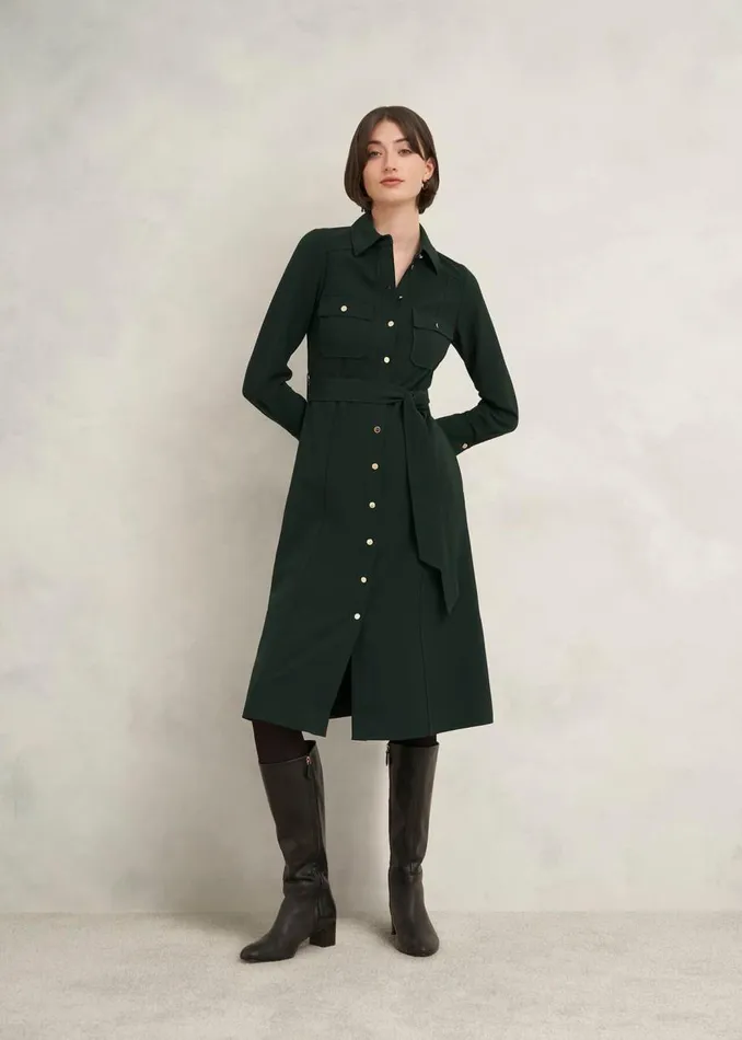 Dresses and Jumpsuits Women HOBBS Pricilla Shirt Dress Rich Green