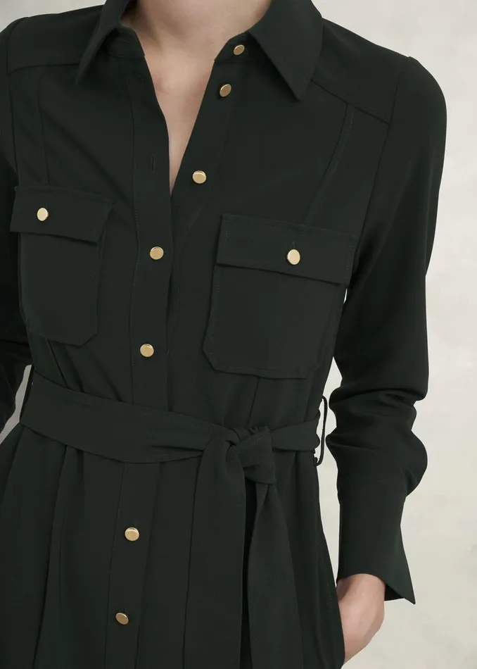 Dresses and Jumpsuits Women HOBBS Pricilla Shirt Dress Rich Green