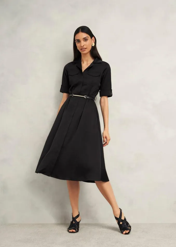 Dresses and Jumpsuits Women HOBBS Towneley Satin Dress Black