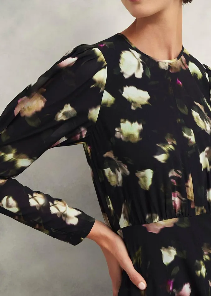 Dresses and Jumpsuits Women HOBBS Windermere Silk Dress Black Multi