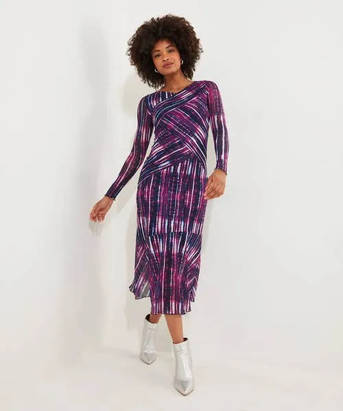 Dresses Apparel Joebrowns Elsa Printed Mesh Dress Purple Dresses Apparel Joebrowns Elsa Printed Mesh Dress Purple