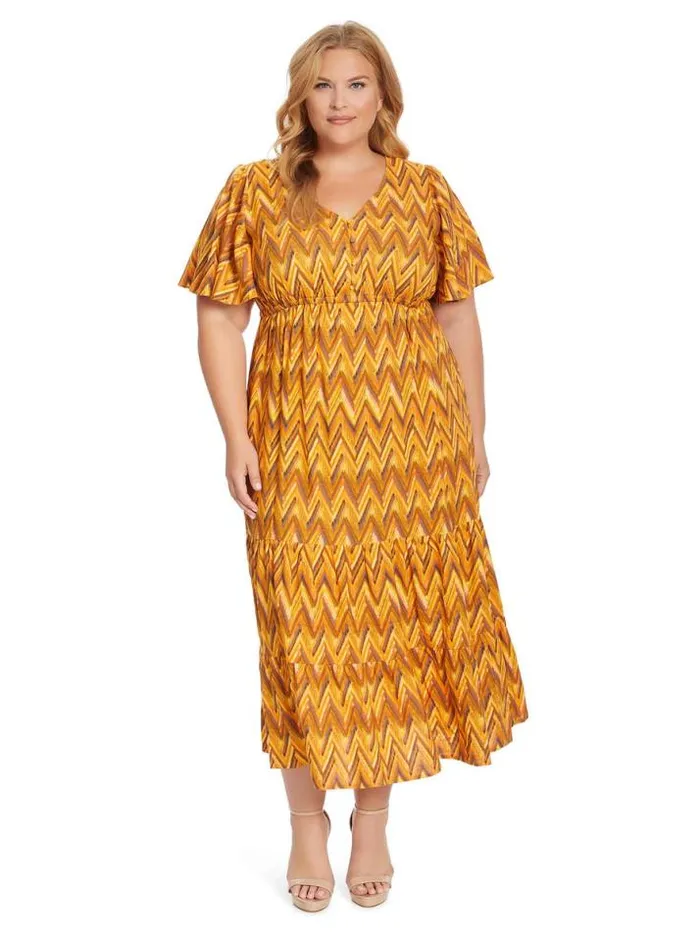 Dresses Clothing Jessica Simpson Naomi Dress In Ikat Chevron