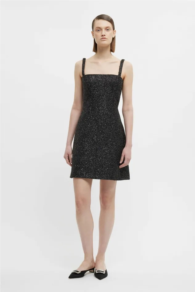 Dresses Emilia Wickstead Women Centaine Dress In Black Disco Tweed