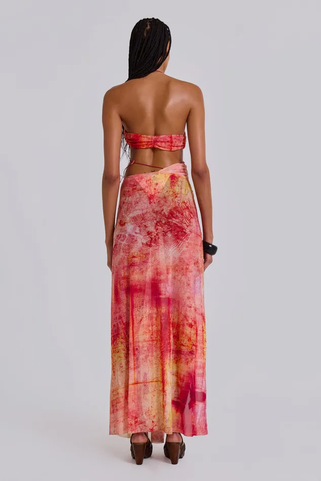 Dresses Jaded London Women Cantha Asymmetric Cut Out Maxi Dress in Sunset