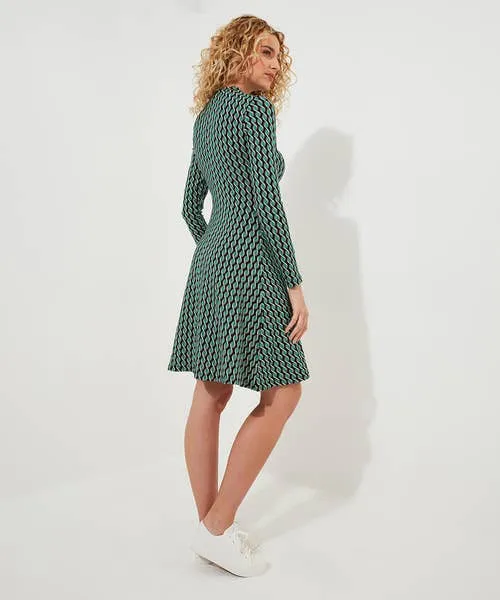 Dresses Joebrowns Apparel Gorgeous Geo Jersey Dress Green Dresses Joebrowns Apparel Gorgeous Geo Jersey Dress Green