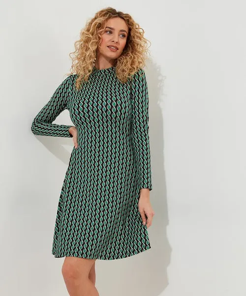 Dresses Joebrowns Apparel Gorgeous Geo Jersey Dress Green Dresses Joebrowns Apparel Gorgeous Geo Jersey Dress Green
