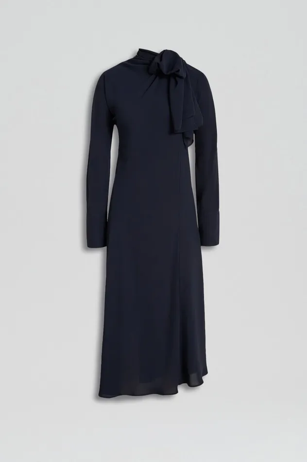 Dresses Scanlan Theodore Women CRAVAT DRESS NAVY Dresses Scanlan Theodore Women CRAVAT DRESS NAVY
