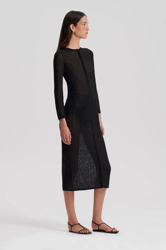 Dresses Scanlan Theodore Women METALLIC KNIT CARDIGAN BLACK Dresses Scanlan Theodore Women METALLIC KNIT CARDIGAN BLACK