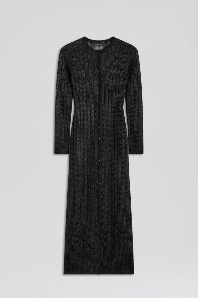 Dresses Scanlan Theodore Women METALLIC KNIT CARDIGAN BLACK Dresses Scanlan Theodore Women METALLIC KNIT CARDIGAN BLACK
