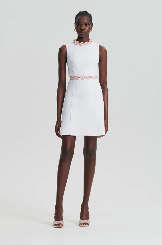 Dresses SCUBA MINI DRESS WHITE 8211 Scanlan Theodore Women