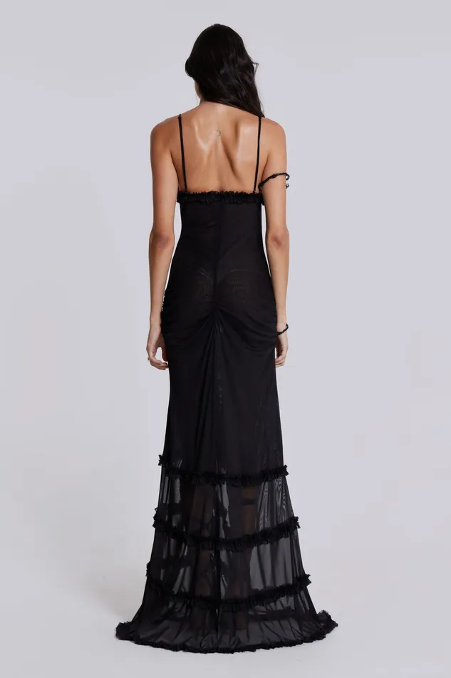 Dresses Shop Fatale Maxi Dress in Midnight Black 8211 Jaded London Women