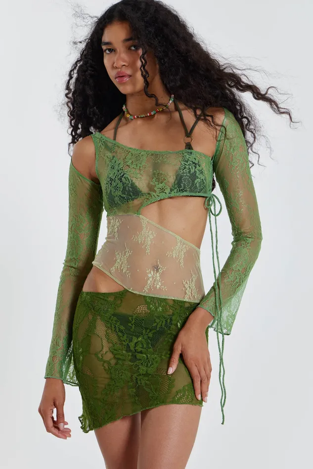 Dresses Shop Siren Mini Dress In Green Jaded London Women