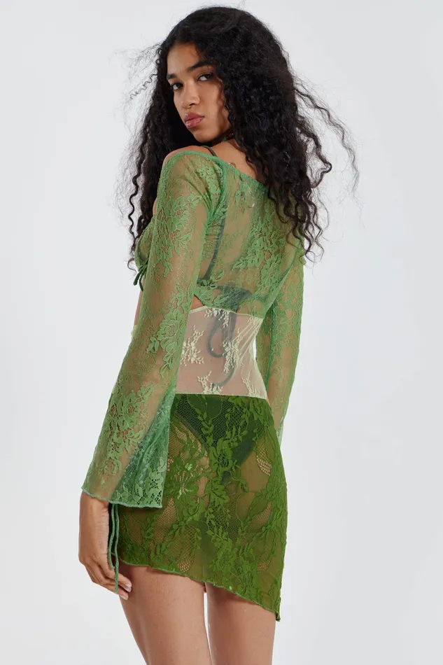Dresses Shop Siren Mini Dress In Green Jaded London Women