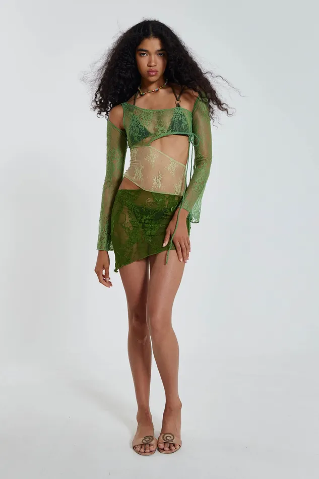 Dresses Shop Siren Mini Dress In Green Jaded London Women
