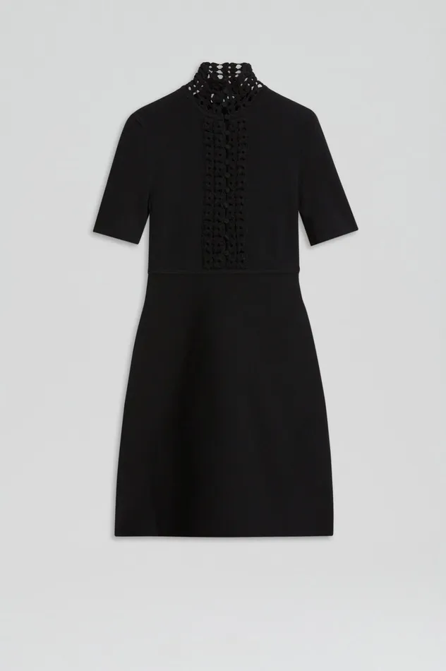 Dresses Women CREPE KNIT DAISY MINI DRESS BLACK Scanlan Theodore Dresses Women CREPE KNIT DAISY MINI DRESS BLACK Scanlan Theodore
