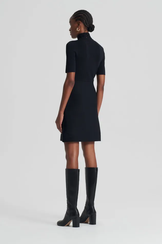 Dresses Women CREPE KNIT DAISY MINI DRESS BLACK Scanlan Theodore Dresses Women CREPE KNIT DAISY MINI DRESS BLACK Scanlan Theodore