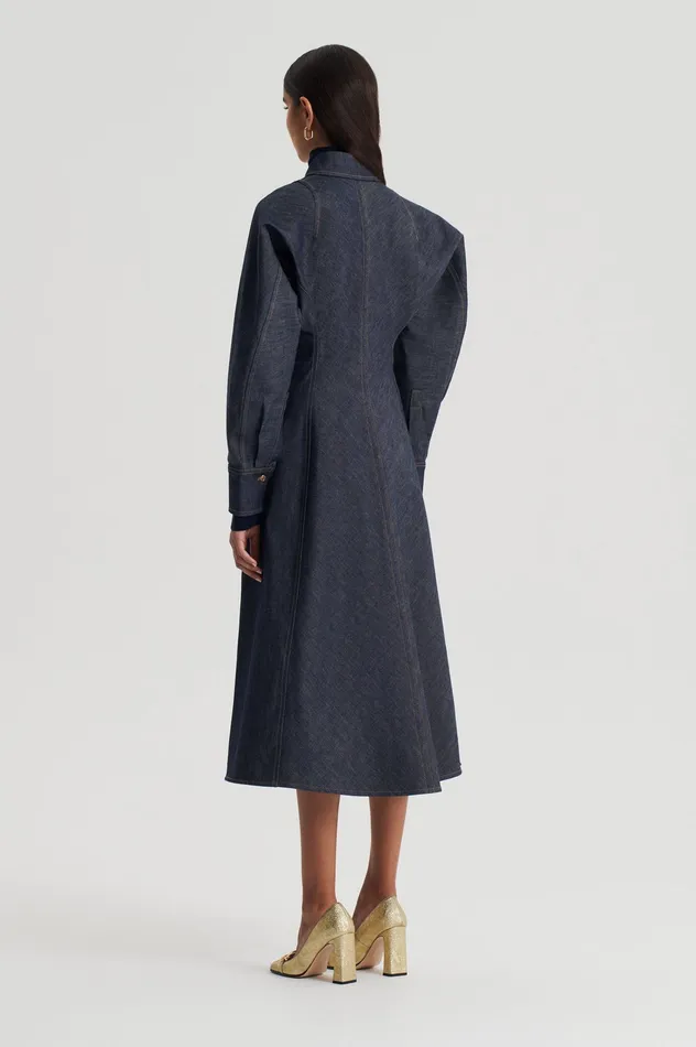 Dresses Women DENIM COCOON SLEEVE MIDI DRESS INDIGO B Scanlan Theodore Dresses Women DENIM COCOON SLEEVE MIDI DRESS INDIGO B Scanlan Theodore