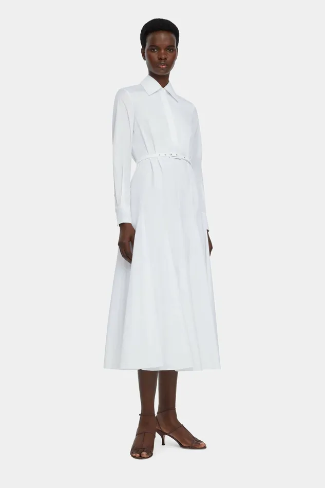 Dresses Women Emilia Wickstead Muse Dress In White Cotton Dresses Women Emilia Wickstead Muse Dress In White Cotton