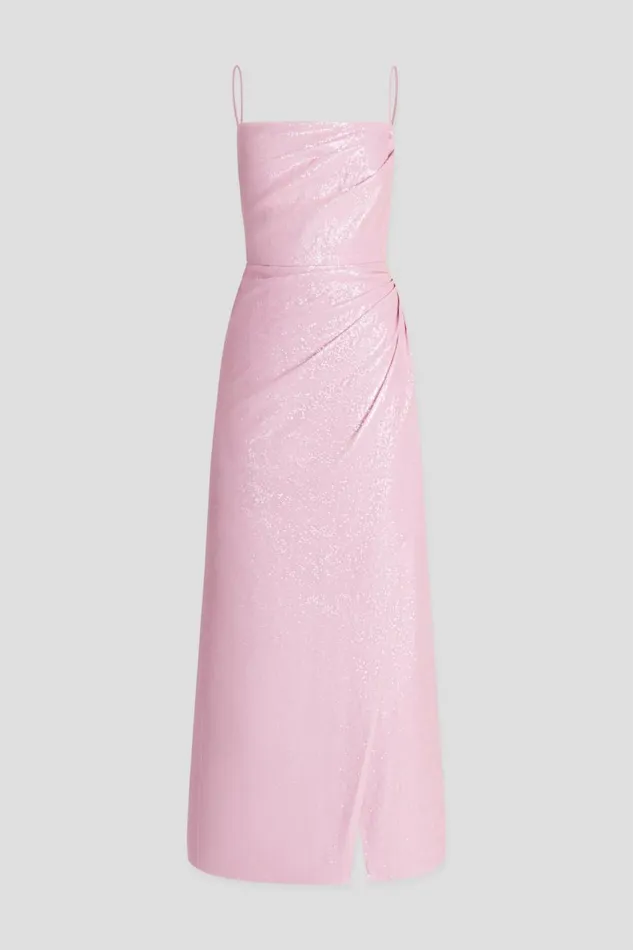 Dresses Women Halston Alania Gown In Stretch Sequin Wisteria Dresses Women Halston Alania Gown In Stretch Sequin Wisteria