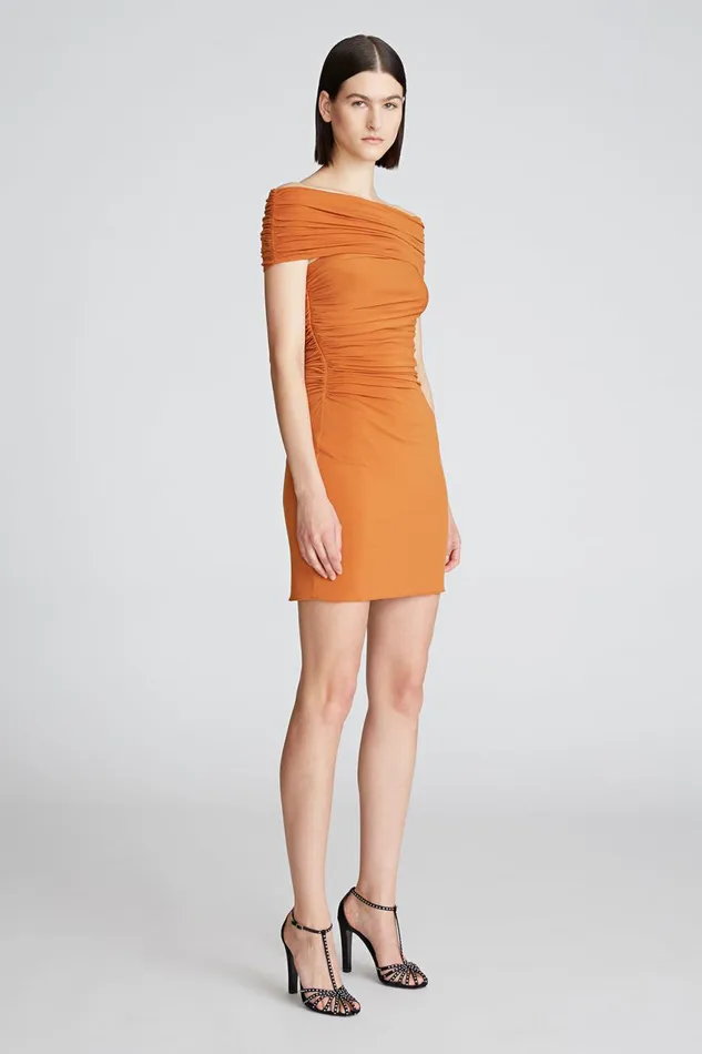 Dresses Women Halston Aliana Dress In Jersey Amber Dresses Women Halston Aliana Dress In Jersey Amber