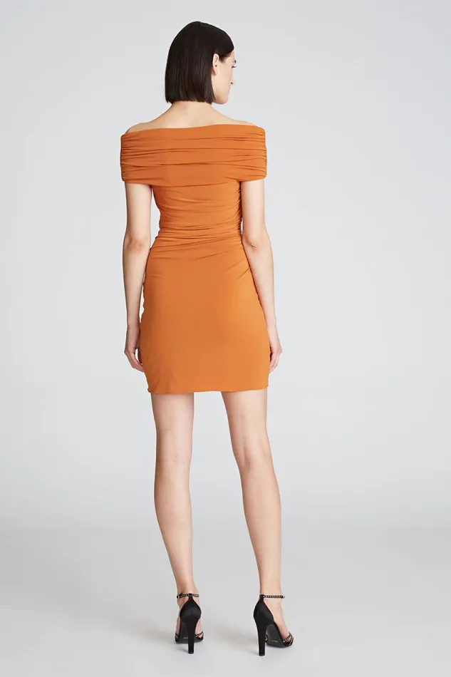 Dresses Women Halston Aliana Dress In Jersey Amber Dresses Women Halston Aliana Dress In Jersey Amber