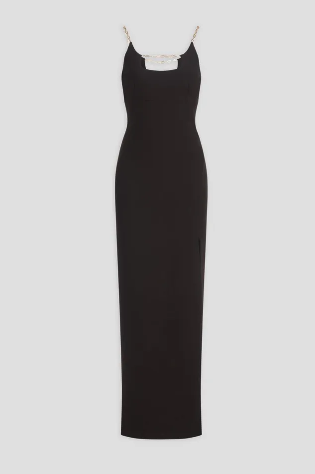 Dresses Women Halston Alli Gown In Stretch Crepe Black