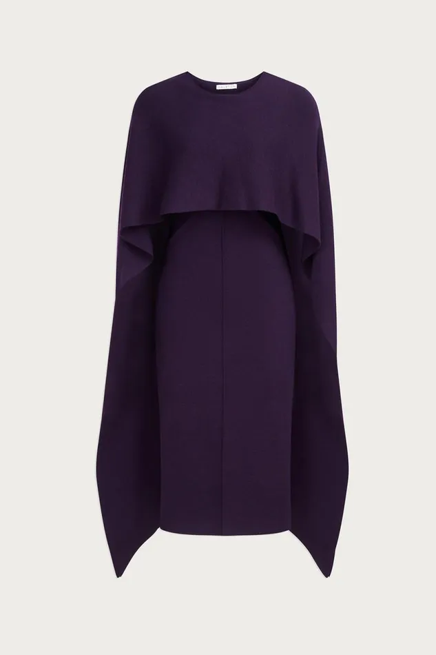 Dresses Women Halston Amal Sweater Dress In Wool Aubergine Dresses Women Halston Amal Sweater Dress In Wool Aubergine