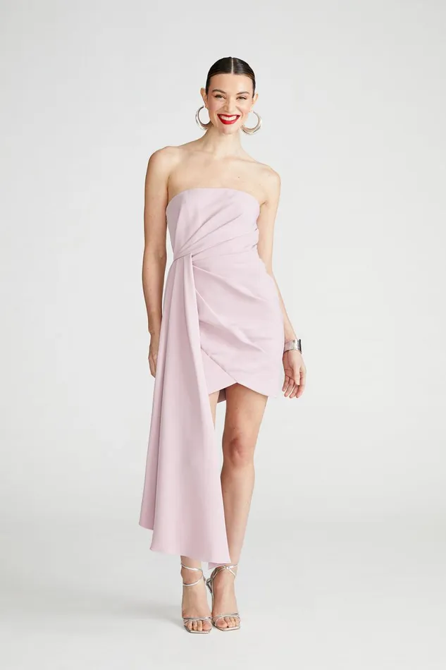 Dresses Women Halston Nitara Dress In Crepe Mauve Blush