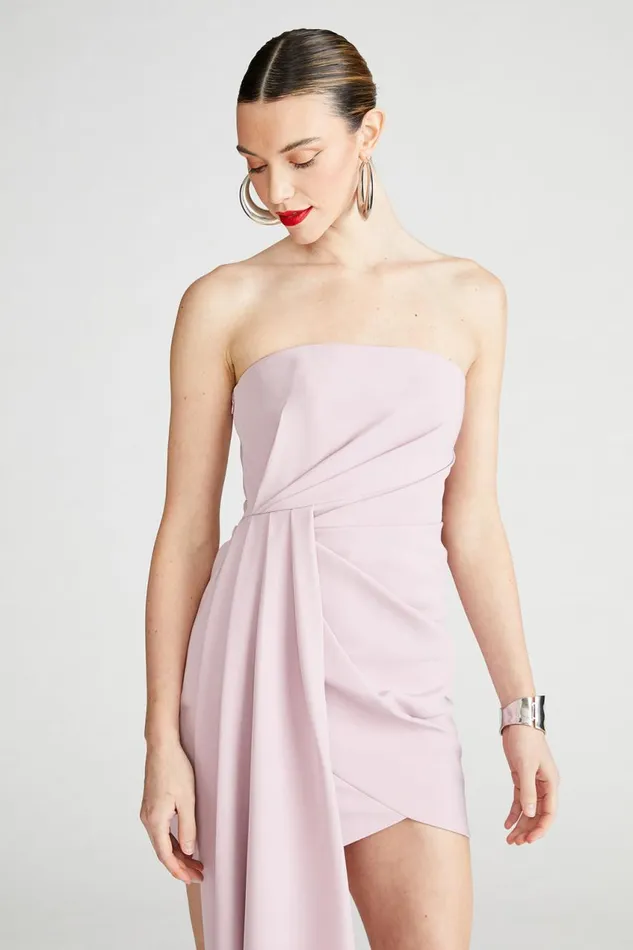 Dresses Women Halston Nitara Dress In Crepe Mauve Blush