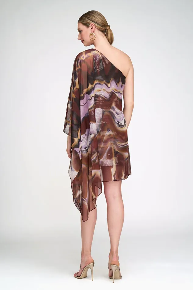 Dresses Women Halston Shi Dress In Sequin and Chiffon Earth Strata