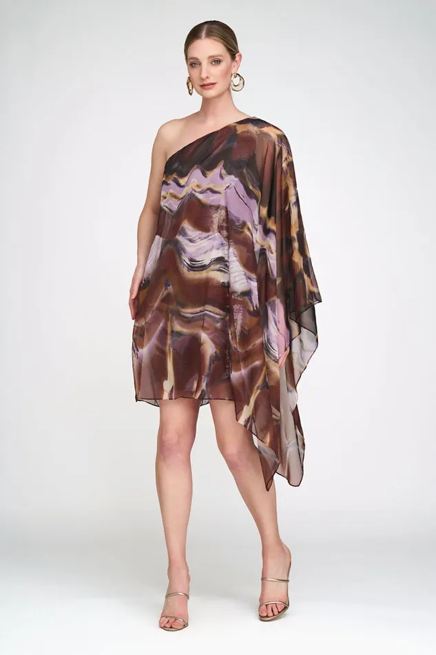 Dresses Women Halston Shi Dress In Sequin and Chiffon Earth Strata
