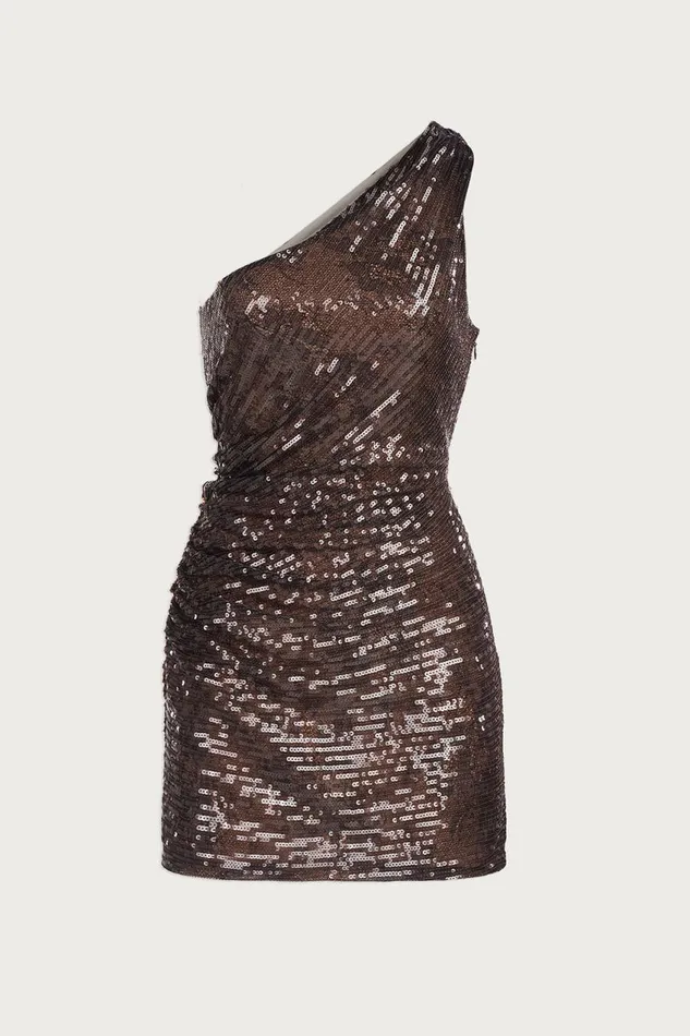 Dresses Women Halston Shyla Dress In Lace Sequin Umber