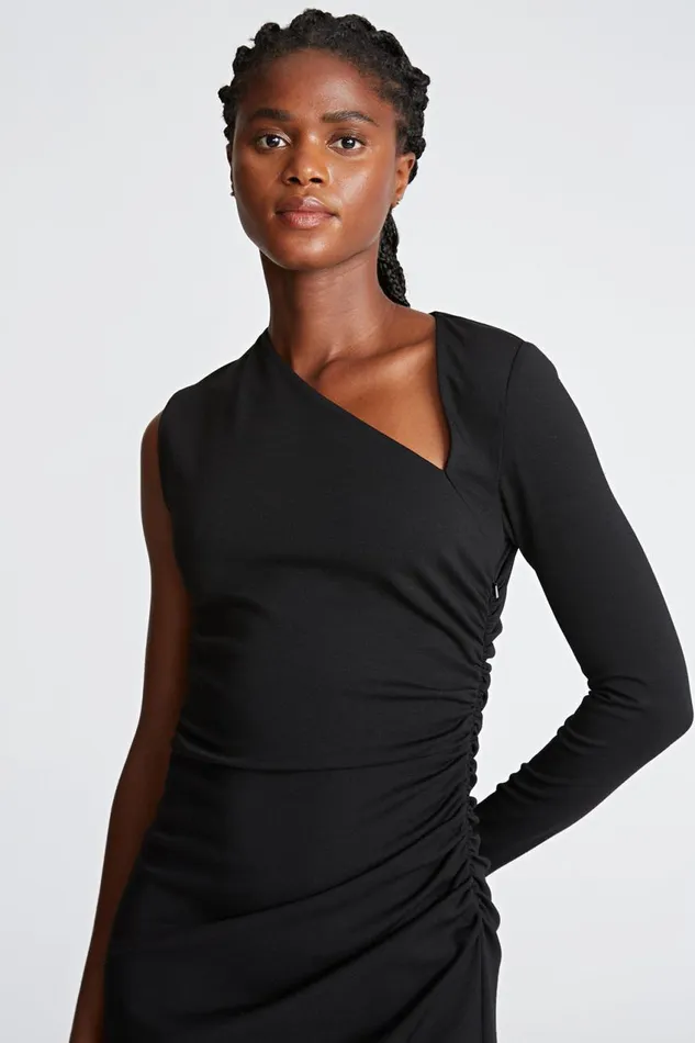 Dresses Women Halston Skyler Dress In Knit Suiting Black