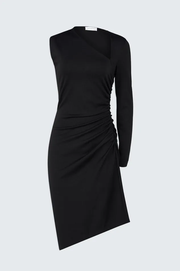 Dresses Women Halston Skyler Dress In Knit Suiting Black
