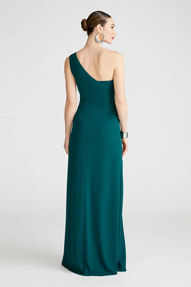 Dresses Women Halston Verdianna Gown In Fluid Crepe Lowden Green